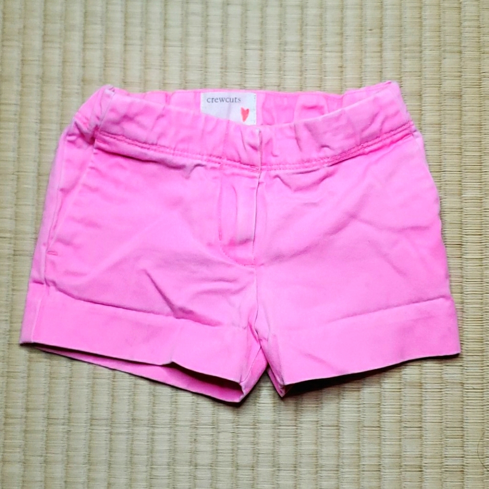 J.Crew Crewcuts garment dye neon pink Chino Shorts, 2T